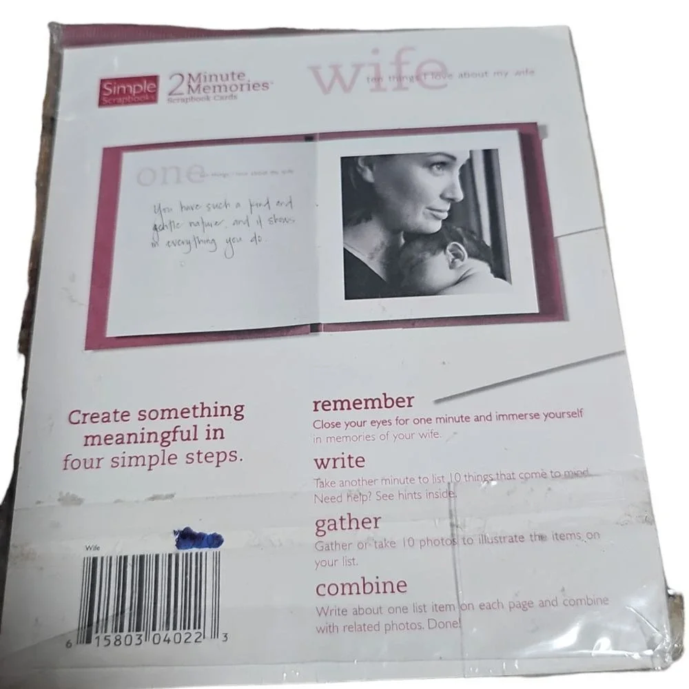 Simple 2‎ Minute Memories Wife Journal - Create Meaningful Memories in 4 Steps